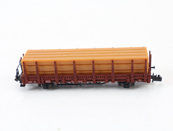 De Agostini N 032 Güterwagen Rungenwagen mit Holzladung 3336314 DB