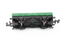 Minitrix N  Güterwagen Niederbordwagen mit Ladung grün