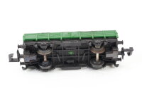 Minitrix N  Güterwagen Niederbordwagen mit Ladung grün