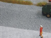 Juweela 28268 H0 Gehweg-/Bürgersteigplatten 40x40, grau hell 2600x 1:87