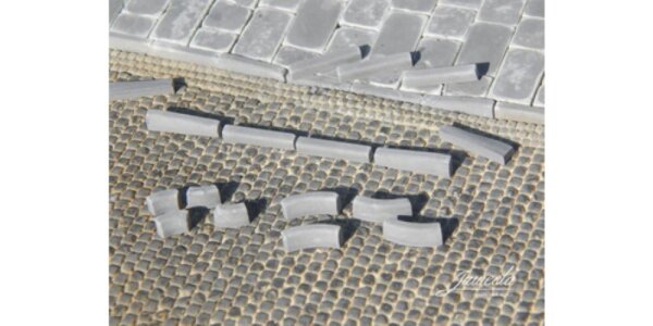 Juweela 28356 H0 Bordsteine Ergänzung (Kurve/Absenk) 3 Satz 1:87