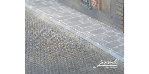 Juweela 28369 H0 FLEXYWAY Kleinpflaster (Gehweg/Regenrinne) [1 Stück] 1:87