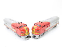 Märklin H0 3060 4060 US Diesellok 2-tlg. A+B-Unit Typ F7 337 Santa Fe / Guss