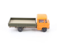 Wiking H0 641/1W Modellauto LKW MB L 408 Pritsche gelborange olivgrau ~ 1:87