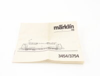 Märklin H0 3454/3754 Beschreibung Anleitung für...