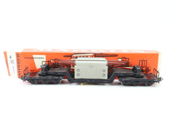 Märklin H0 4617 Güterwagen Tiefladewagen mit Trafo "AEG" 980 896 DB / OVP