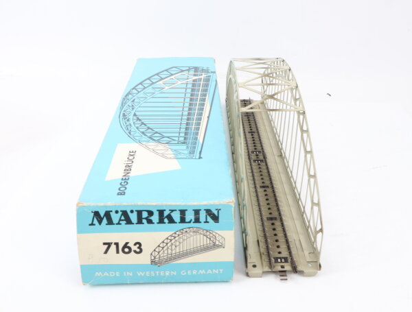 Märklin H0 7163 Brücke Bogenbrücke für M-Gleis / Blech OVP