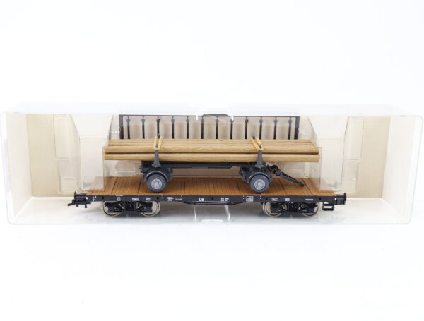 Fleischmann H0 82 5726 K Güterwagen Rungenwagen mit Fracht 912 583 DB / NEM OVP