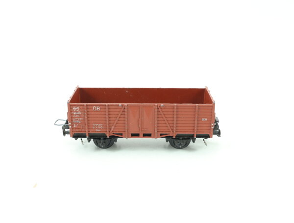 Trix Express H0 3414 offener Güterwagen Hochbordwagen braun 63 001 DB / Guss