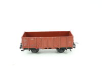 Trix Express H0 3414 offener Güterwagen Hochbordwagen braun 63 001 DB / Guss