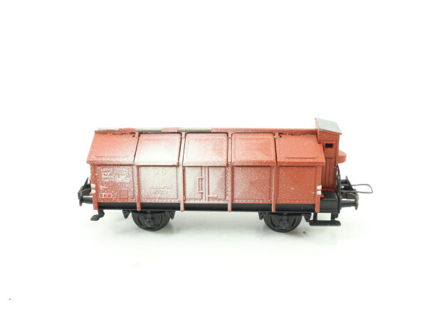 Trix Express H0 3424 Güterwagen Klappdeckelwagen mit Bremserhaus 80913 DB / Guss