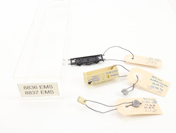 E1641 Fleischmann N 8837 Prototyp Handmuster Gehäuse Güterwagen 600 707 /Plombe