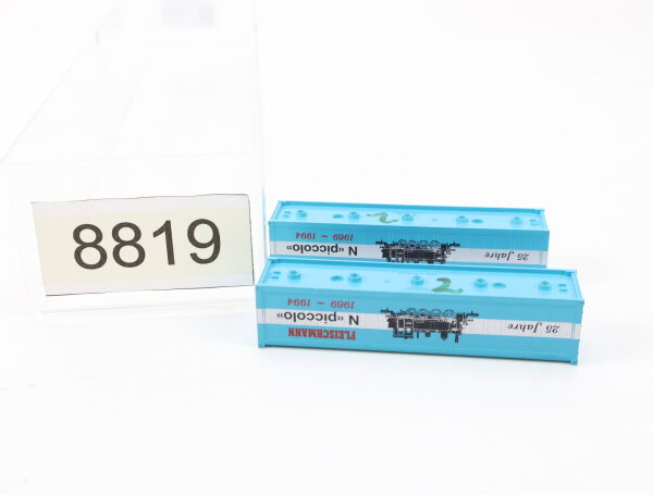 E1641 Fleischmann N 8819 Prototyp Handmuster 2x Container für Güterwagen