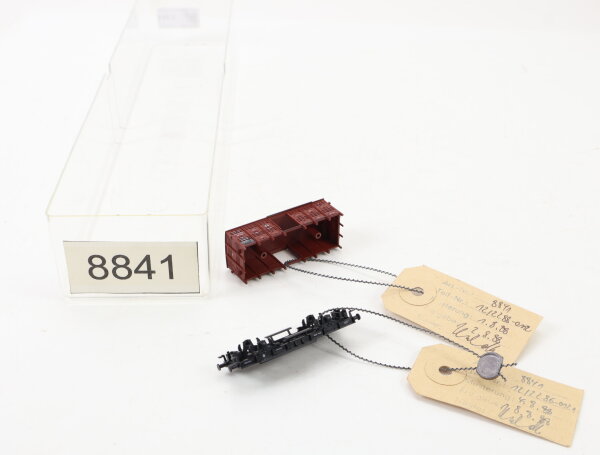 E1641 Fleischmann N 8841 Prototyp Handmuster Gehäuse Güterwagen Viehwagen/Plombe