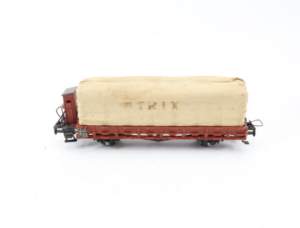 Trix Express H0 3436 Güterwagen Rungenwagen mit Brhs. und Plane