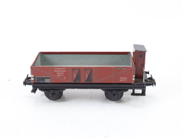 Trix Express H0 2071 offener Güterwagen mit Brhs. Halle DB braun / Blech