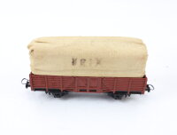 Trix Express H0 3451 Güterwagen Niederbordwagen 6074 DB mit Plane / NEM