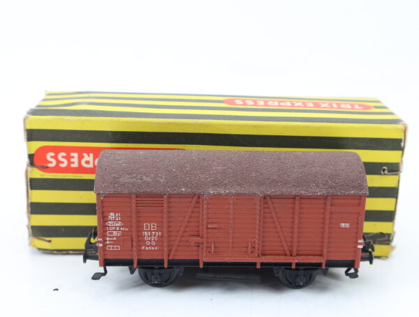 Trix Express H0 20/82 gedeckter Güterwagen Gr 20 Kassel 151 738 DB / Guss OVP