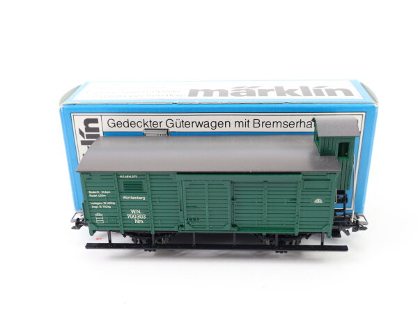 Märklin H0 4679 gedeckter Güterwagen mit Bremserhaus Württemberg 700 303 Nm OVP