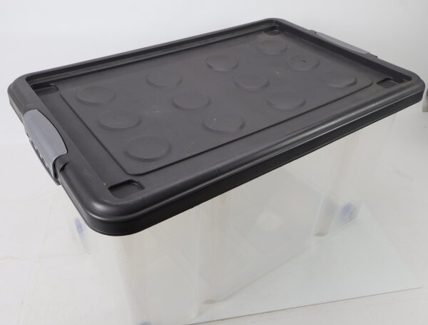 Rival Eurobox Kunststoffbox Aufbewahungsbox 60x40x30cm mit Rädern und Deckel