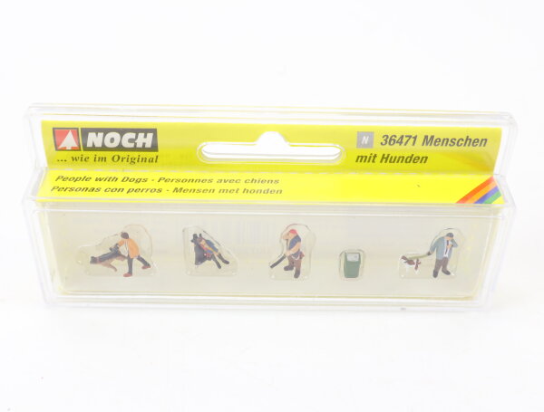 Noch N 36471 Figuren Menschen mit Hunden 1:160