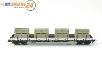 Fleischmann H0 5287 8701 K Güterwagen Rungenwagen mit Beton Fahrbahnteiler E554