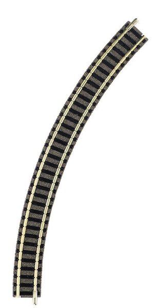 Fleischmann Spur N 9125 Gebogenes Gleis mit Bettung 225,6 mm R2 45° Schiene