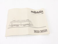 Märklin H0 3033/30331 Beschreibung Anleitung...
