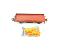 Märklin H0 4424 offener Güterwagen Niederbordwagen mit Bagger 323 1 791-5 DB
