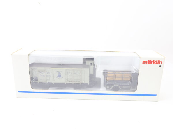 Märklin H0 Wagenset 2-tlg. Museumswagen 1996 "Salach Papier-Fabrik" / NEM OVP