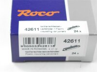 Roco Line H0 42611 24x Isolierschienenverbinder Isolierverbinder Kunststoff 1:87