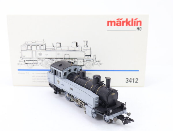 Märklin H0 3412 Dampflok Tenderlok T5 grau BR 1208 K.W.St.E. / Delta Digital NEM