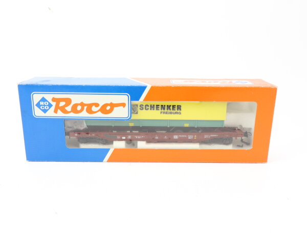 Roco H0 46356 Güterwagen Taschenwagen mit Auflieger "Schenker" 334-9 DB / NEM AC