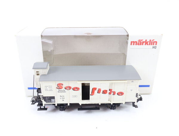 Märklin H0 46951 Güterwagen Kühlwagen mit Bremserhaus "Seefische" 2 356 DR / NEM