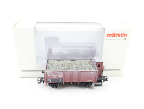 Märklin H0 46039 offener Güterwagen Hochboardwagen mit Ladung 43 691 / NEM OVP