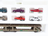 Märklin H0 47121 Doppel-Autotransportwagen mit 8 PKW 435 2 006-9 DB/ NEM MHI OVP