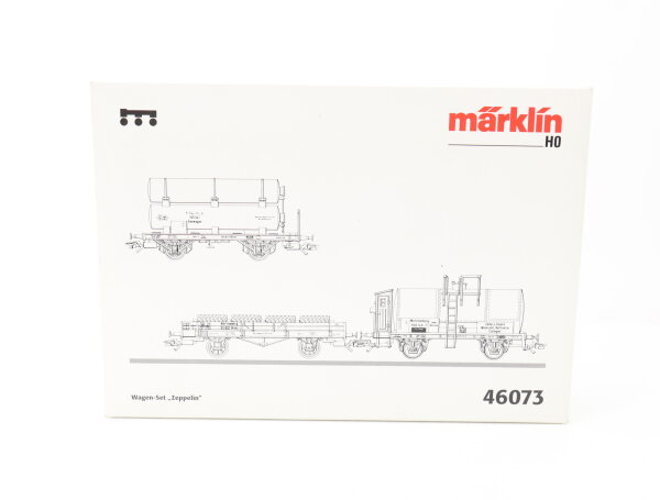 Märklin H0 46073 Güterwagen-Set 3-tlg. Kesselwagen Niederbordwagen "Zeppelin"