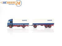 Wiking H0 Modellauto Werbemodell LKW Pritschen-Hängerzug Iveco 1:87 E73
