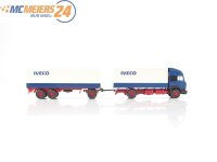 Wiking H0 Modellauto Werbemodell LKW Pritschen-Hängerzug Iveco 1:87 E73