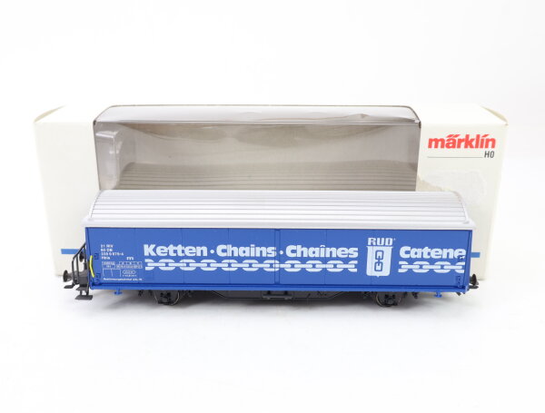 Märklin H0 31971 gedeckter Güterwagen "RUD Ketten" 9 876-4 DB / NEM OVP