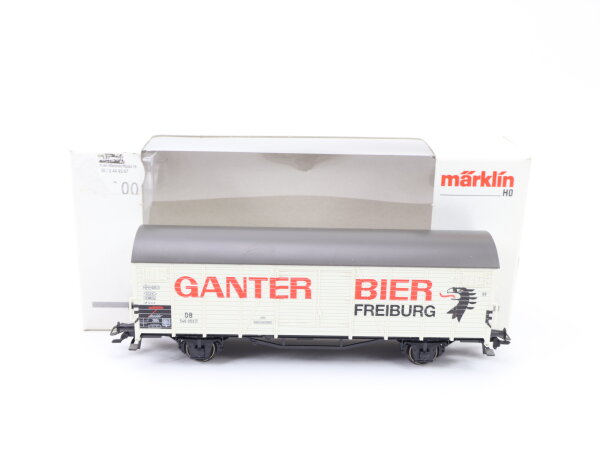 Märklin H0 46201 ged. Güterwagen Insider Jahreswagen 2004 "Ganter Bier" DB / NEM