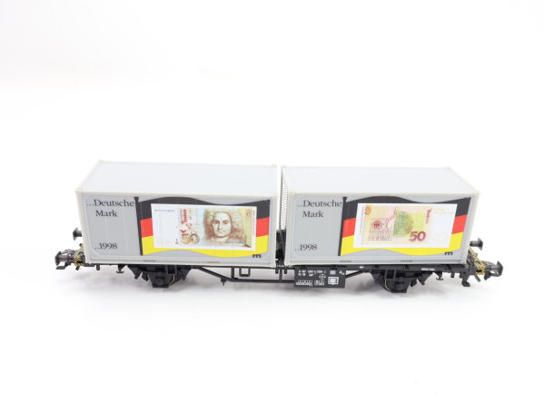Märklin H0 94032 PMS 62-04 Güterwagen Containertragwagen 50 Jahre Dt. Mark / NEM