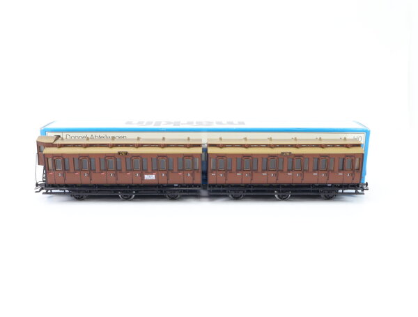 Märklin H0 4208 Personenwagen Doppel-Abteilwagen 3. Klasse 3796/3797 K.P.E.V.