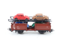 Märklin H0 4612 Güterwagen Autotransportwagen beladen 433 2 001-7 DB braun / OVP