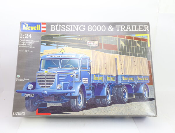 Revell 07580 Modell-LKW Bausatz Büssing 8000 & Trailer 1:24