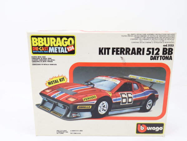 Bburago 5133 Modellauto-Bausatz Metall PKW Rennwagen Ferrari 512 BB DAYTONA 1:24