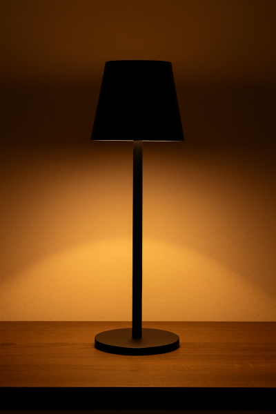 TULUP LED-Tischlampe Leuchte mit Akku, Touch-Schalter, 3000 K warmweiß – Schwarz