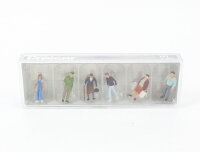 Preiser H0 10378 Figuren-Set 6-tlg. Passanten Polizist 1:87