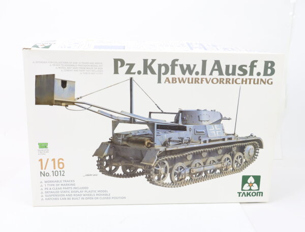 Takom 03.01.1012 Modellfahrzeug Militärfahrzeug Bausatz Panzer Kpfw.IAusf.B 1:16