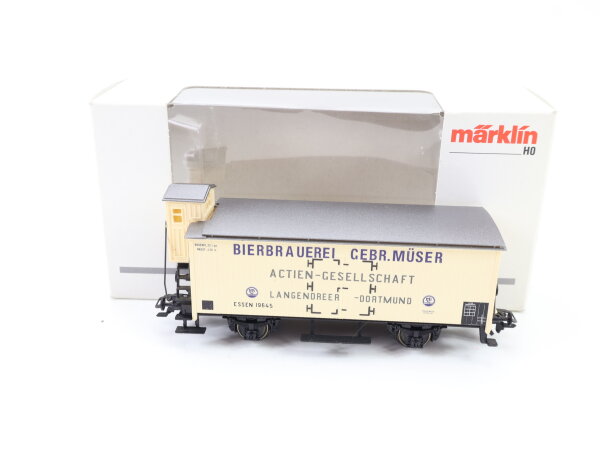 Märklin H0 48604 Güterwagen Bierwagen mit Brhs. "Bierbrauerei Gebr. Müser" / NEM